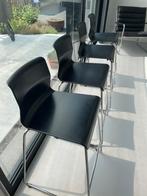Barstoelen Glenn IKEA zwart - 4 stuks, Huis en Inrichting, Ophalen, Kunststof, Gebruikt, Met voetsteun