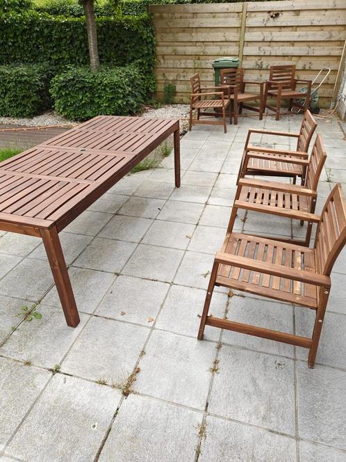 Ikea tuinset, Tuin en Terras, Tuinsets en Loungesets, Gebruikt, Tuinset, 6 zitplaatsen, Eettafel, Stoel, Ophalen