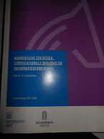 Biomedische statistiek, computationele biologie en informati, Prof. Dr. Ir. Duchateau, Utilisé, Enlèvement ou Envoi, Enseignement supérieur