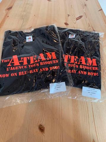 SPLINTERNIEUW! 2 T-shirts van “THE A-TEAM”, korte mouw zwart