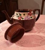 Vintages engelse theepot met mooi dessin, Gebruikt, Ophalen of Verzenden, Bruin