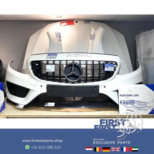 W205 C205 AMG VOORKOP WIT Mercedes C Klasse COMPLEET 2014-20, Auto-onderdelen, Carrosserie, Bumper, Mercedes-Benz, Voor, Gebruikt