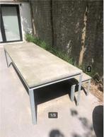 design galva tuintafel + zitbank, Ophalen, Gebruikt