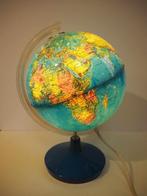 Vintage wereldbol lamp, 1970s, Hout, Vintage, Ophalen of Verzenden, Zo goed als nieuw