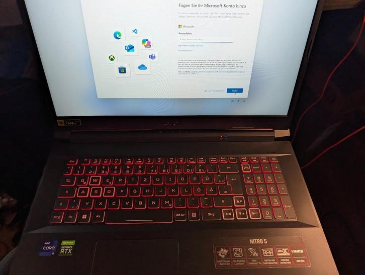Acer Nitro 5 AN517-54-90M0 Intel Core i9 i9-11900H Laptop, Computers en Software, Windows Laptops, Zo goed als nieuw, 17 inch of meer