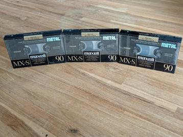 3 audio cassettes maxell MX-S90 Verzegeld  beschikbaar voor biedingen
