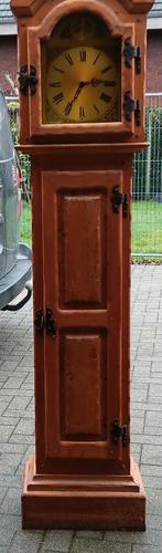 staande klok in eiken hout in werkende staat, Enlèvement, Comme neuf, Analogique, Horloge sur pied
