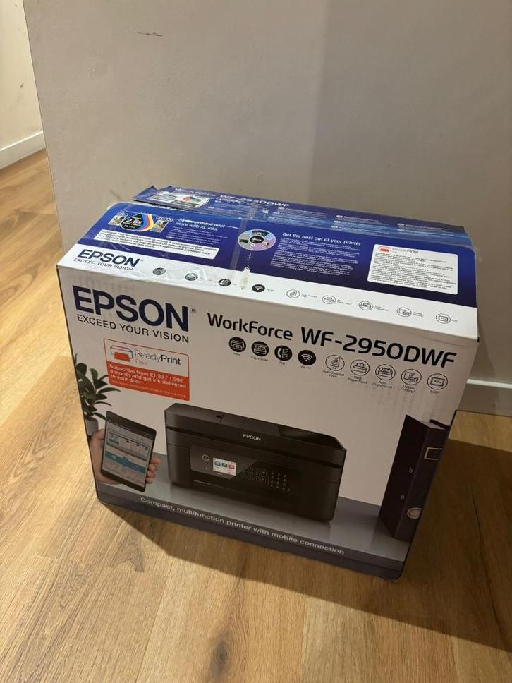 Printer Epson WorkForce WF‑2950DWF – nieuw – met factuur, Computers en Software, Printers, Zo goed als nieuw, All-in-one, Inkjetprinter