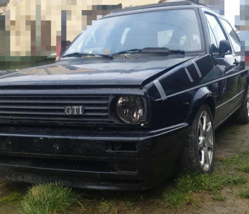 Vw golf 2 gti 16s 147.000km, Auto diversen, Ongevalwagen, Handgeschakeld, Benzine, Coupé, Zwart, Ophalen of Verzenden