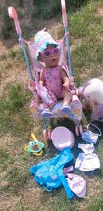 Baby born pop met zwemoutfit, snorkel,potje,buggy, Kinderen en Baby's, Speelgoed | Poppen, Ophalen