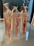 Gel kaarsen met bloemen 3 stuks, Ophalen of Verzenden