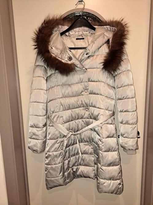 Sisley jas winter, mt 42/44, grijs/zilver, Kleding | Dames, Jassen | Winter, Zo goed als nieuw, Maat 42/44 (L), Grijs, Ophalen of Verzenden