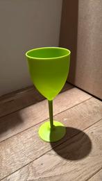 Plastieken wijnglas groen, Verzamelen, Ophalen, Zo goed als nieuw