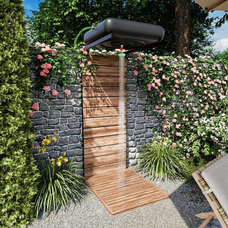 Réservoir de 100 litres, douche de jardin solaire, Tuin en Terras, Tuinmeubel-accessoires, Nieuw, Ophalen of Verzenden