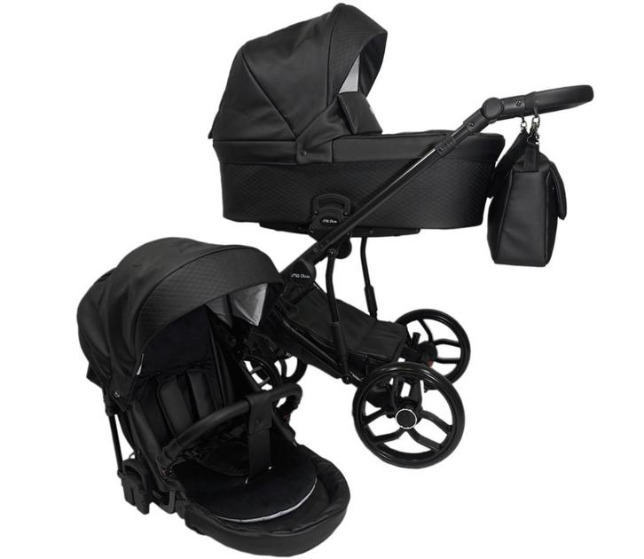 Kinderwagen NIEUW eco leder zwart, Kinderen en Baby's, Kinderwagens en Combinaties, Nieuw, Kinderwagen, Overige merken, Met reiswieg