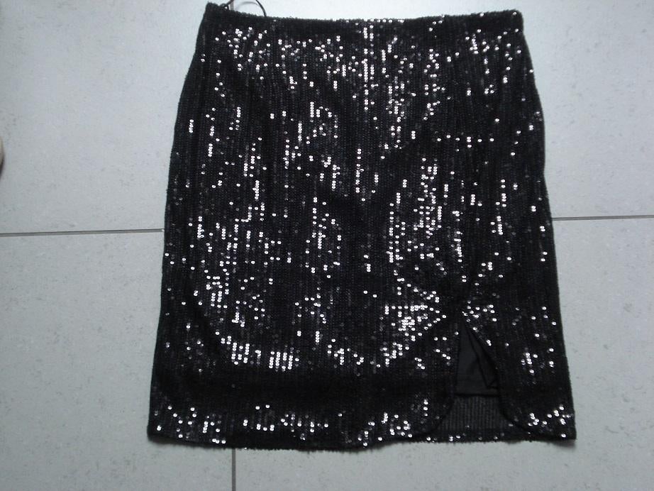 *VAL* Eight Paris rokje met pailletten, dames. mt S, Ophalen of Verzenden, Zo goed als nieuw, Maat 36 (S), Zwart