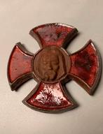 Croix vintage en céramique Jésus croix templière - templiers, Enlèvement ou Envoi