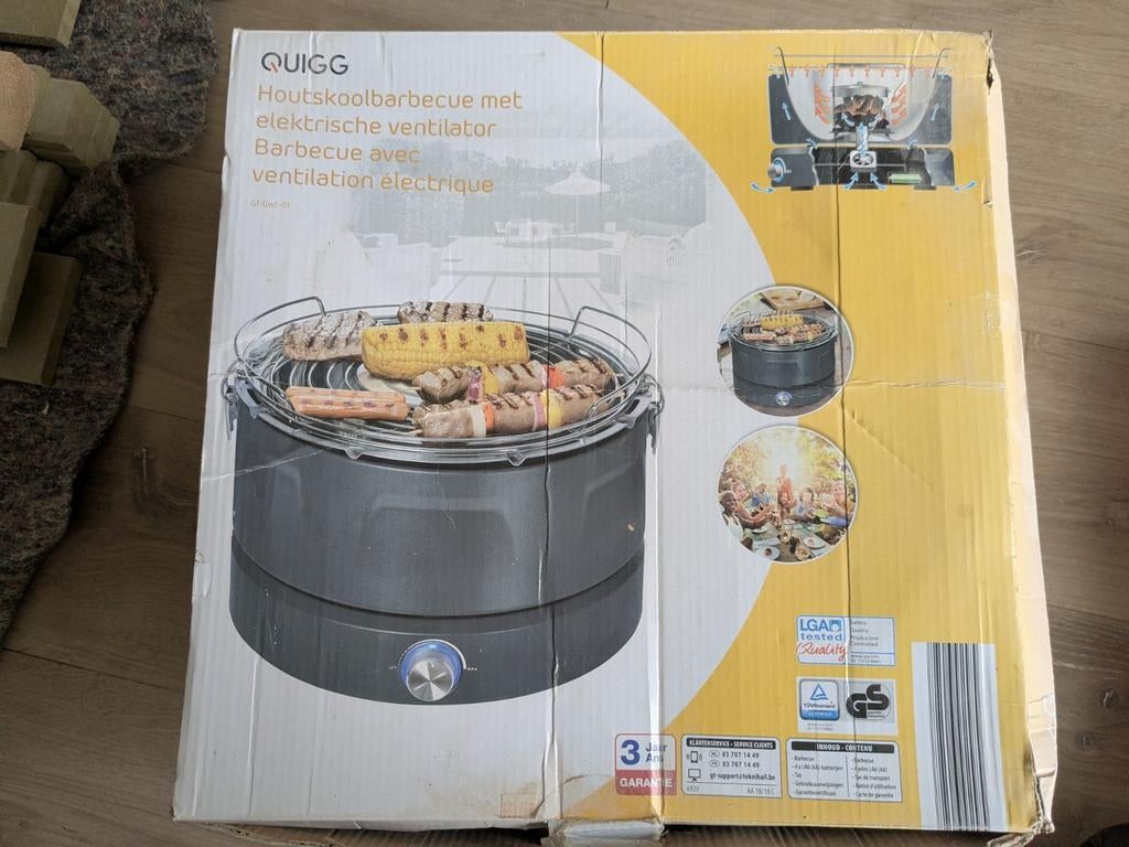 Electrische houtskool barbecue, Ophalen