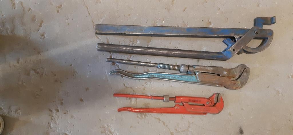 Plooi tang en 2 buizen tang, Ophalen