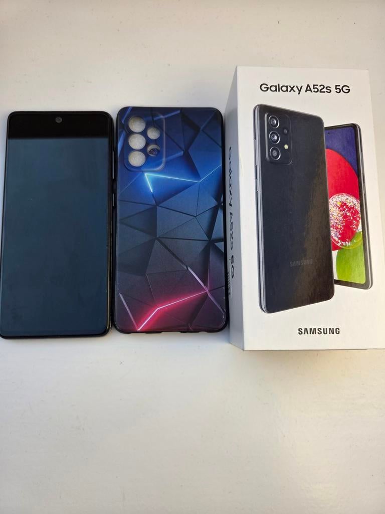 Samsung gakaxy A52s 5G 128GB met hoesje, Telecommunicatie, Mobiele telefoons | Samsung, Ophalen, Zwart, Touchscreen, Zo goed als nieuw