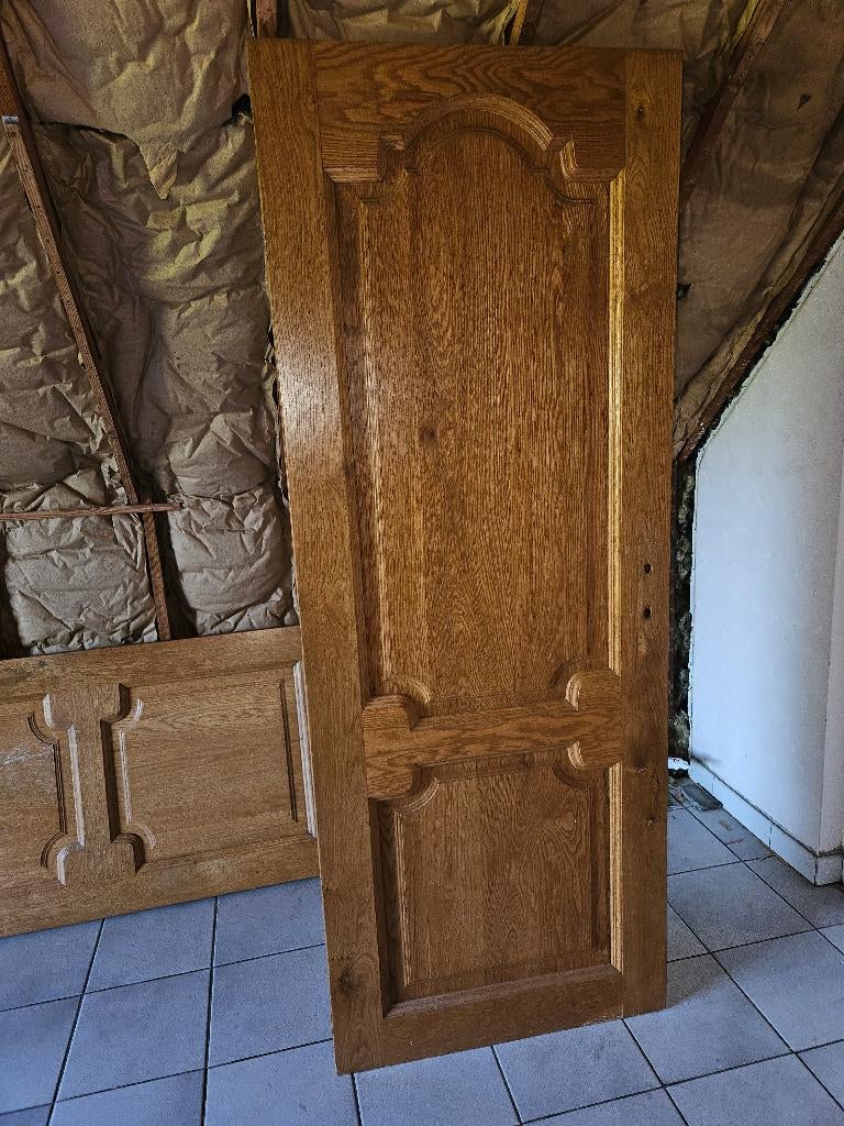 Volle eiken deuren, Doe-het-zelf en Bouw, Ophalen, Gebruikt, 80 tot 100 cm, Binnendeur