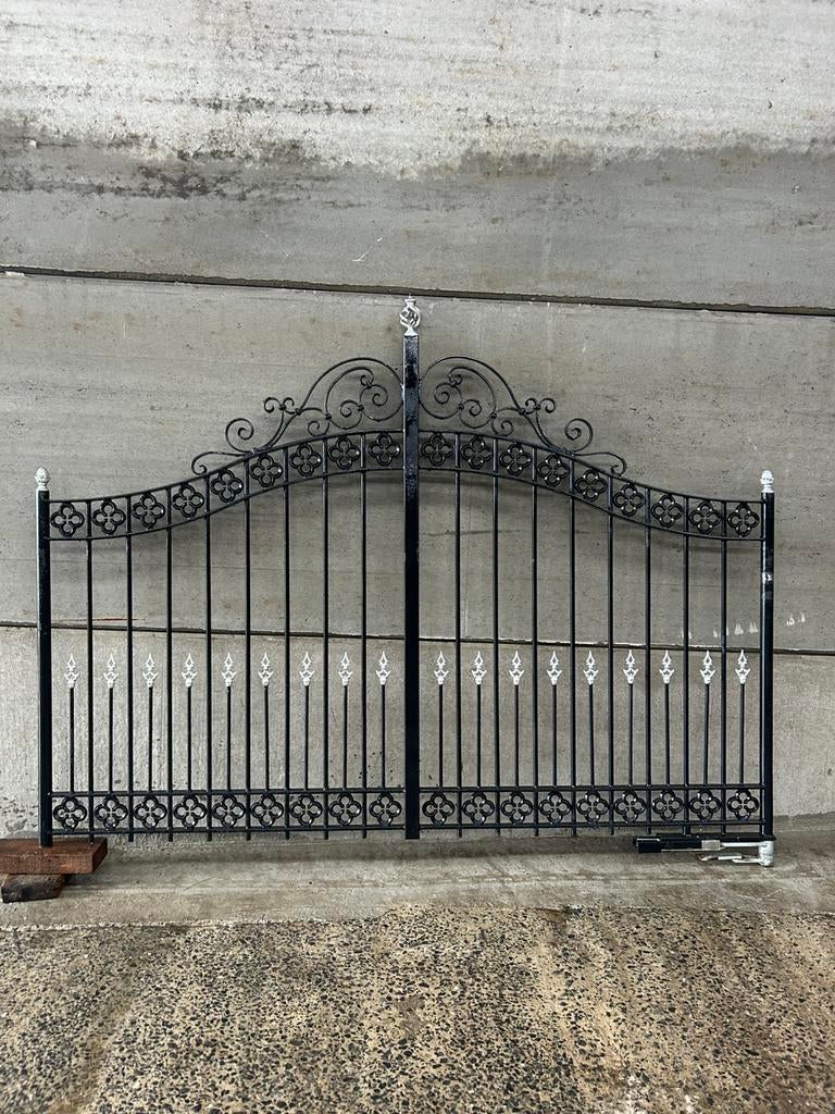 Prachtig tuinhekken vol smeedijzer 2m50 onverslijtbaar, Tuin en Terras, Tuinpoorten, Gebruikt, Draaipoort, IJzer, Ophalen