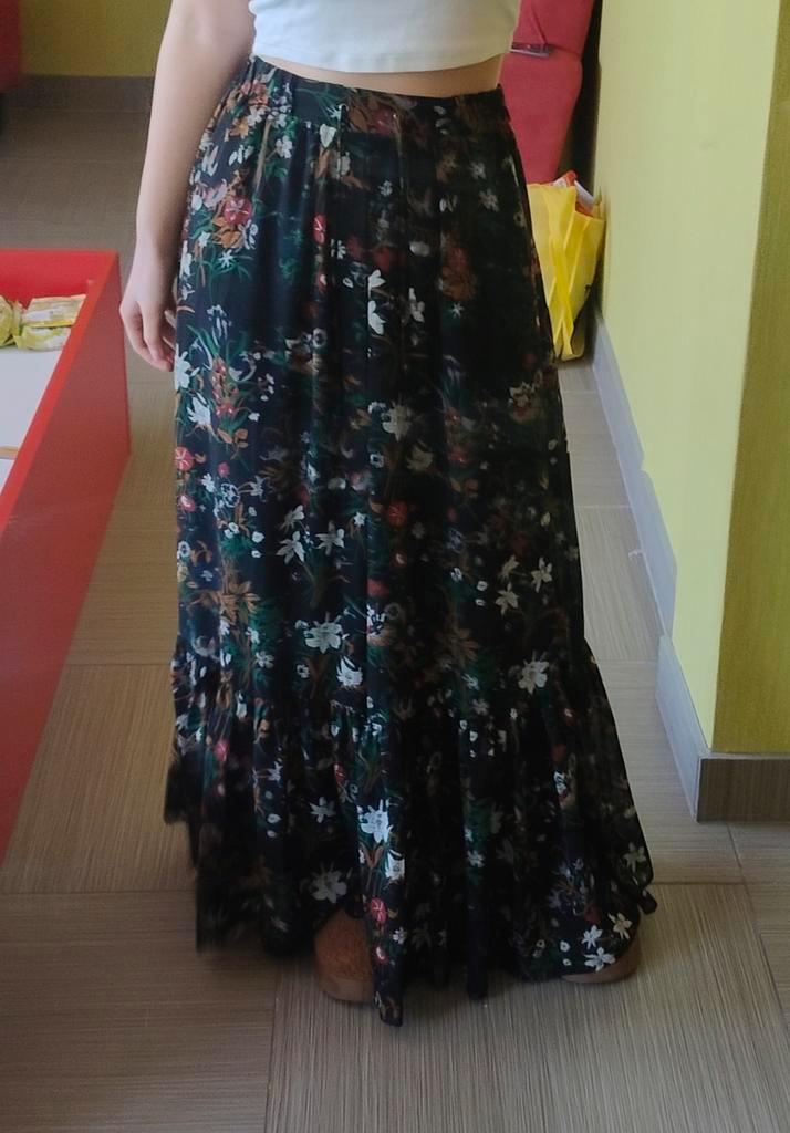 Prachtige Essentiel Antwerp Maxi-rok (Maat 36), Kleding | Dames, Rokken, Zo goed als nieuw, Maat 36 (S), Overige kleuren, Onder de knie