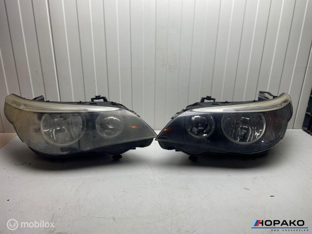 Koplampen set BMW 5 serie E60 E61 hallogeen (origineel), Auto-onderdelen, Gebruikt, Einsteinlaan 5 rijswijk, Bmw, Ophalen of Verzenden
