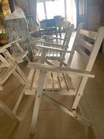 4 Inklapbare terrasstoelen, Enlèvement, Utilisé, Bois, Pliant