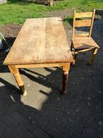 Eettafel met 6 stoelen, Huis en Inrichting, Ophalen, Gebruikt, Vijf personen of meer, Rechthoekig