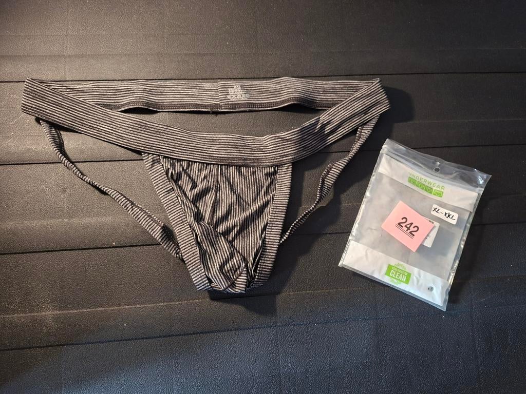 Grand jockstrap à rayures grises pour homme, Envoi