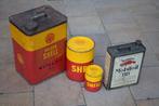lot 4 bidon huile mobiloil shell 1930, Enlèvement ou Envoi, Utilisé, Panneau publicitaire