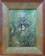 ROGER VAN BELLEGHEM / VREEMD WEZEN / OLIEVERF 37x29cm KADER, Enlèvement ou Envoi