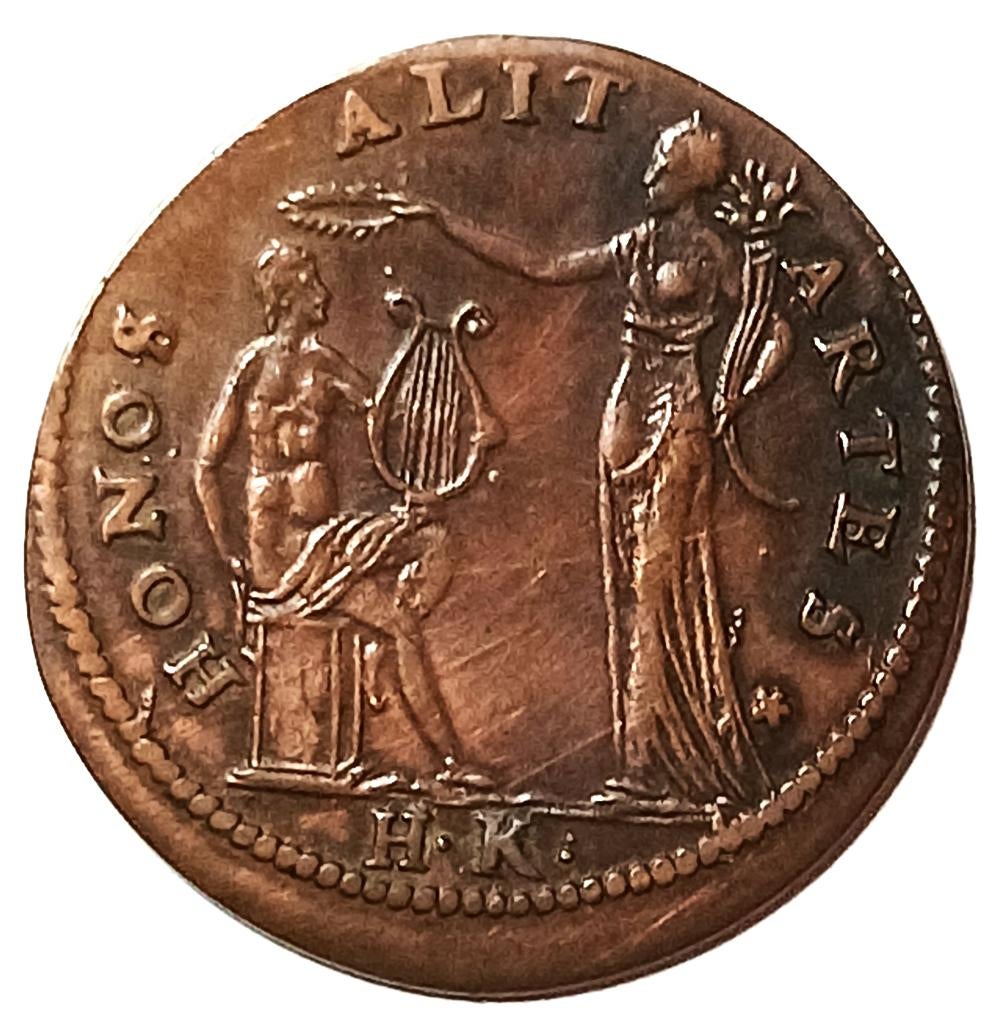 rekenpenning Apollo and Honor Minerva Hans Krauwinckel II, Ophalen of Verzenden, Overige materialen