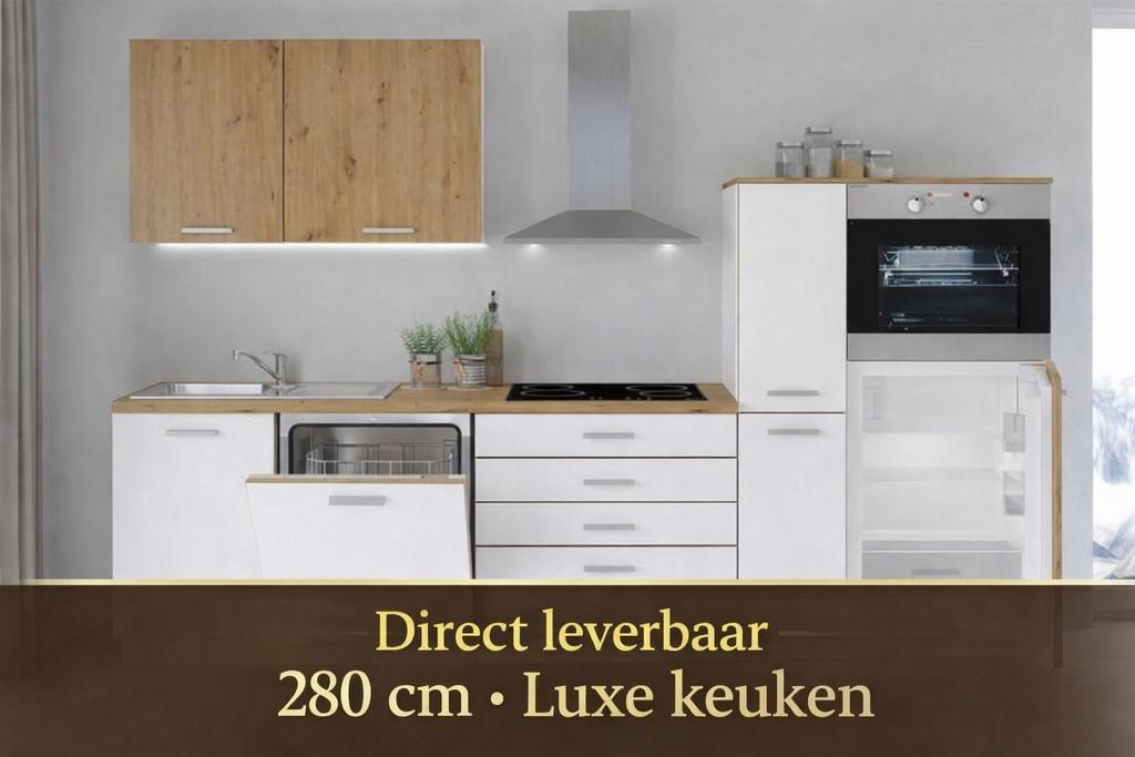 Nieuwe Complete Keuken 280 cm – Luxe & Direct Leverbaar, Huis en Inrichting, Keuken | Complete keukens, Zo goed als nieuw, Enkelwandige keuken