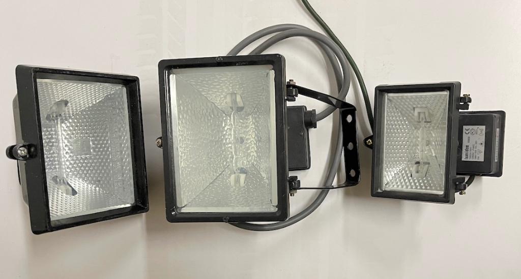 3 buiten spotlampen, ideaal voor oprit, tuin, terras, ..., Ophalen of Verzenden, Netvoeding, Spots, 50 tot 250 watt