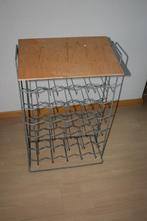 casier à vin en fer avec « plateau » en bois, Enlèvement, Utilisé, Métal, 75 cm ou plus