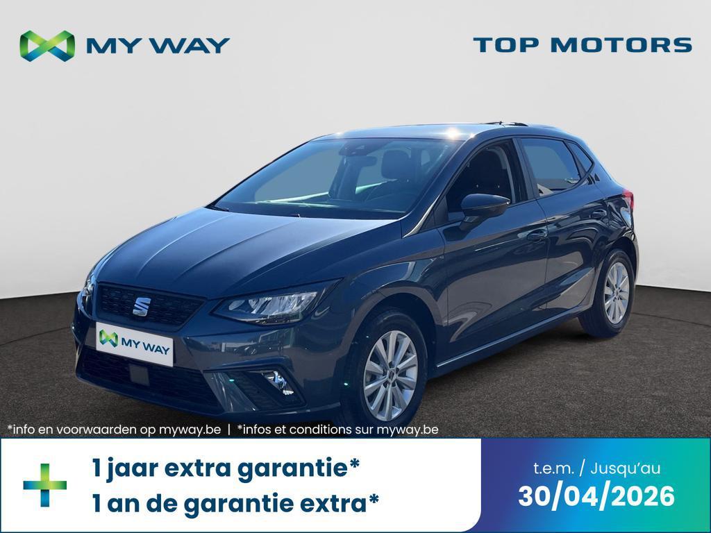 Seat Ibiza 5P/D GARANTIE*95PK*CARPLAY*SENSOREN A*AIRCO*TOPWA, Airbags, Ibiza, Handgeschakeld, Zilver of Grijs