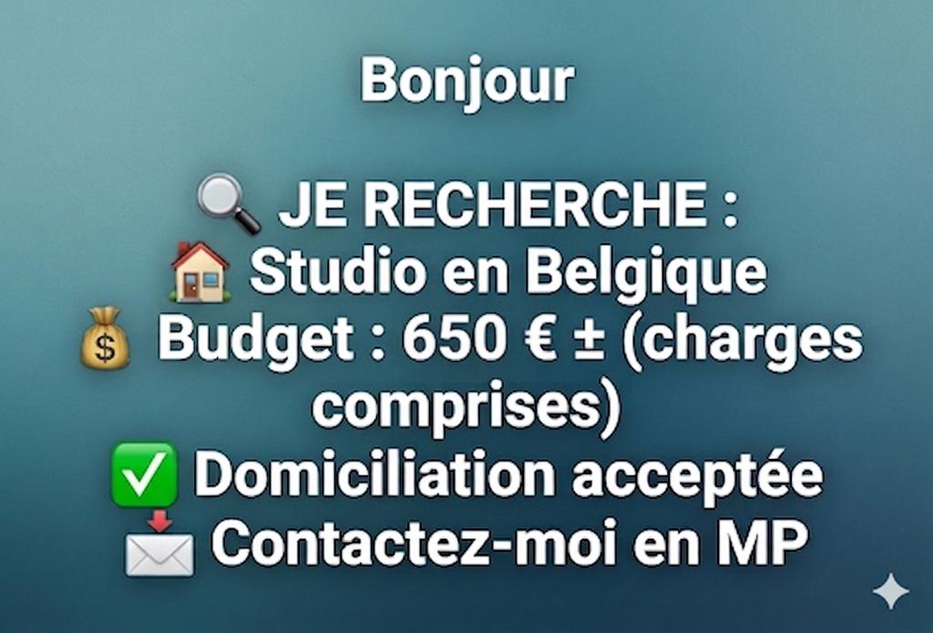 JE RECHERCHE STUDIO : TOUTE BELGIQUE (Wallonie/Flandre), Province de Liège