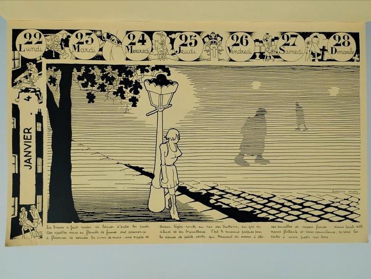 Illustration originale imprimée, signée Francis André, Antiquités & Art, Art | Peinture | Moderne, Enlèvement ou Envoi