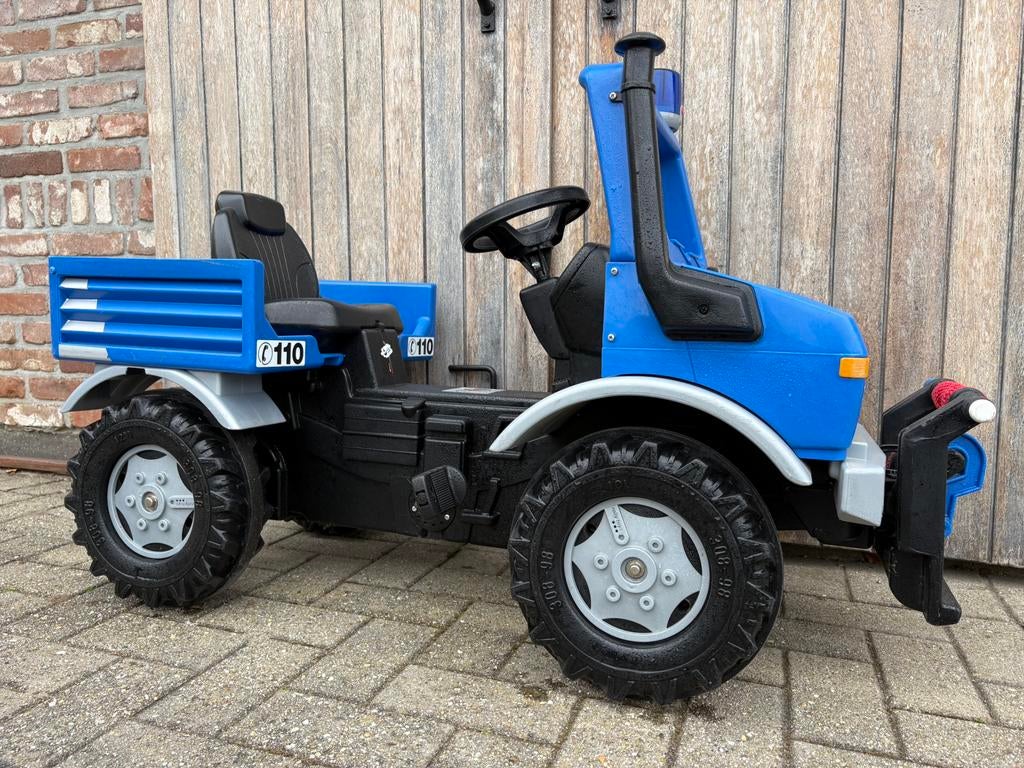 Unimog Politie met lier, Kinderen en Baby's, Speelgoed | Buiten | Voertuigen en Loopfietsen, Zo goed als nieuw, Trapvoertuig, Ophalen of Verzenden
