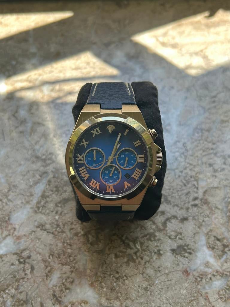 Luxe Titanio Augustus horloge Goud/Blauw, Bijoux, Sacs & Beauté, Montres | Hommes, Montre-bracelet, Autres marques, Cuir, Comme neuf