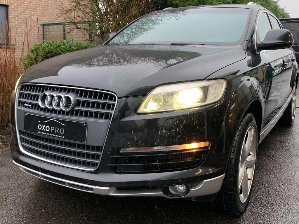 Audi Q7 3.0 TDi / S Line / 1er PROPRIETAIRE / FULL OPTIONS, Gebruikt, Zwart, Leder, Bedrijf
