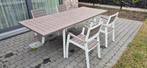 Keter uitschuifbare tuintafel + 4 stoelen, Tuin en Terras, Ophalen