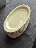 9 beige, ovalen borden, Huis en Inrichting, Keuken | Servies, Ophalen, Overige materialen, Gebruikt, Bord(en)