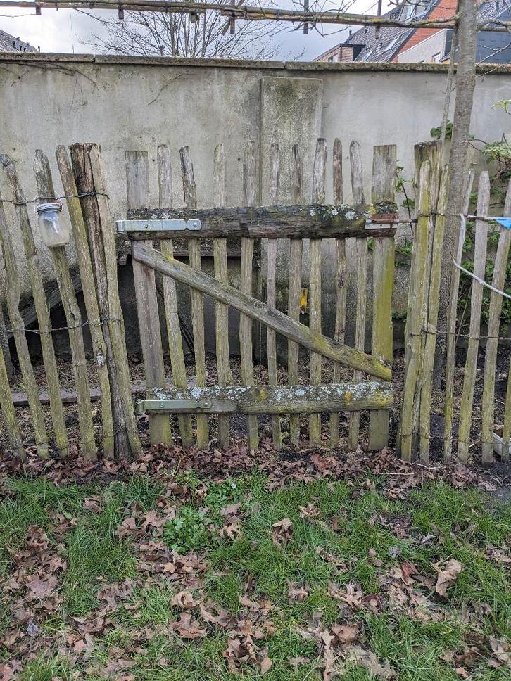 Houten tuinpoortje, Jardin & Terrasse, Clôtures de jardin, Utilisé, Porte du jardin, Bois, Avec portail, Enlèvement