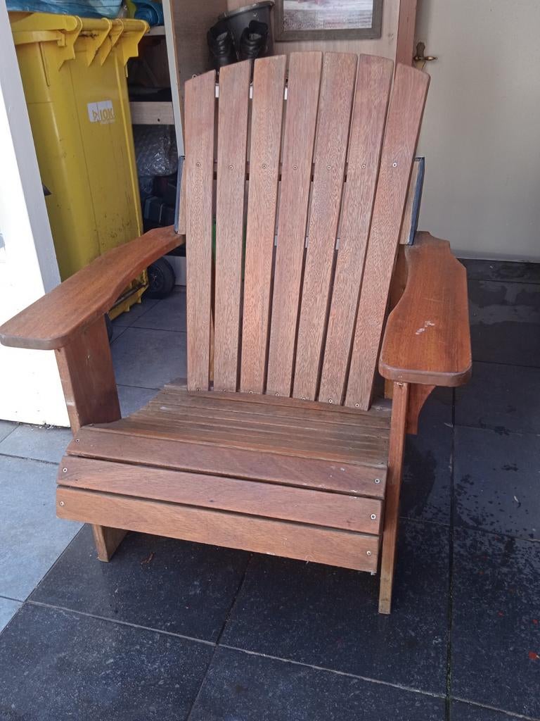 Adirondak relax stoel, Tuin en Terras, Ophalen of Verzenden, Teakhout, Stoel