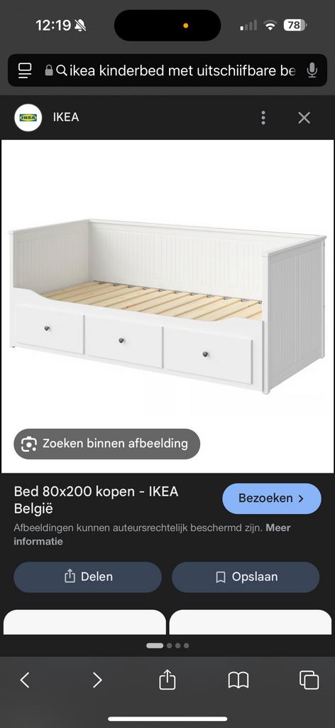 Ikea Hemnes kinderbed met 3 lades. (Met uitschuifbaar bed), 70 tot 85 cm, Zo goed als nieuw, 180 cm of meer, Ophalen