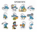Série complète des 12 pin's "Les schtroumpfs sportifs"/1993., Enlèvement ou Envoi, Neuf, Différents Schtroumpfs, Autres types