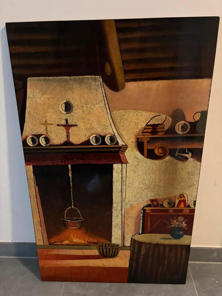 Schilderij E Malfliet, Antiquités & Art, Antiquités | Miroirs, Enlèvement ou Envoi